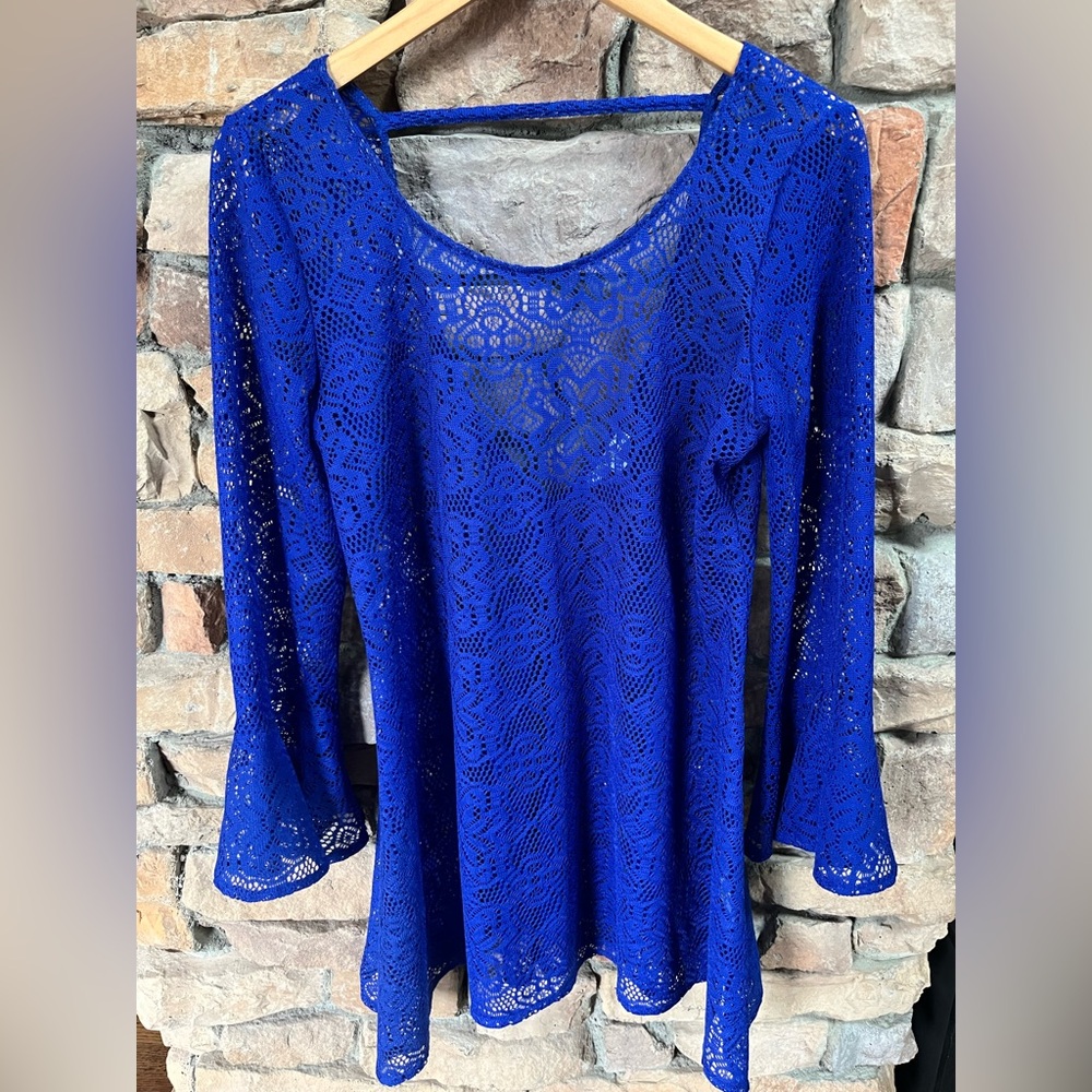 Blue Lace Women's Beach Cover Up